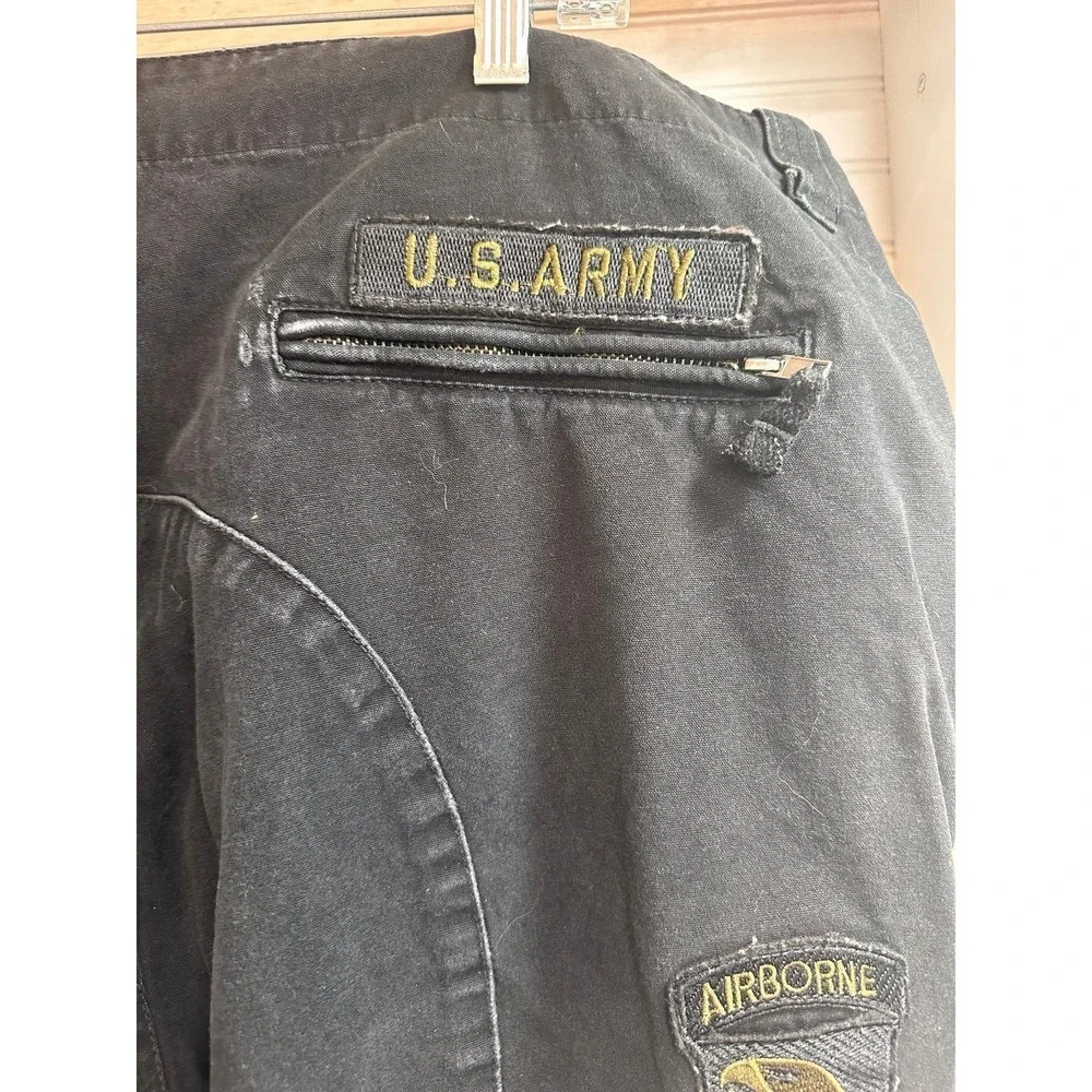 Free Knight Cargo Pants Men's 38 black tactical jeans Thrashed Y2K Skater grunge